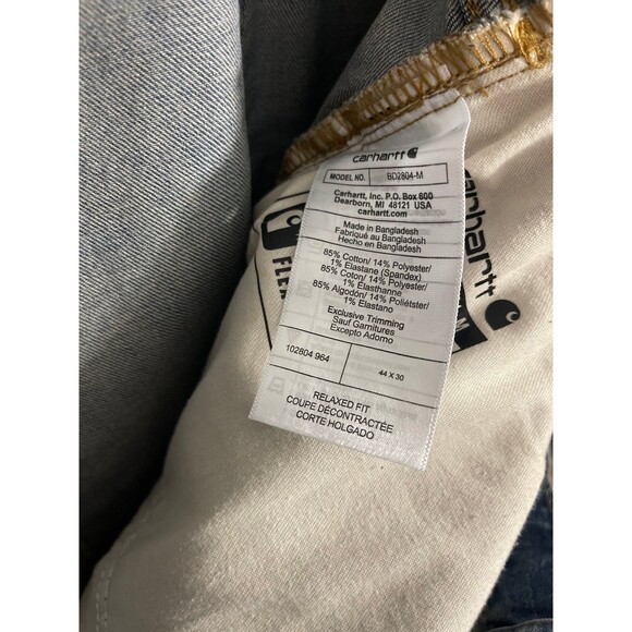 Carhartt Rugged Flex Relaxed Straight Jeans Size 44x30 New With Tags - Picture 6 of 9